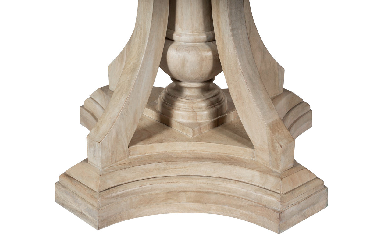 Huntington Round Pedestal Dining Table in Mud Grey