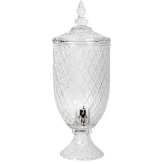 Luxury Crystal Cut Glass Drinks Dispenser
