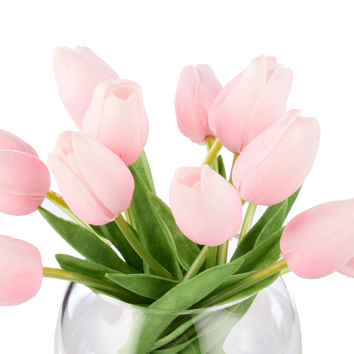 Pink Tulips In Sphere Vase