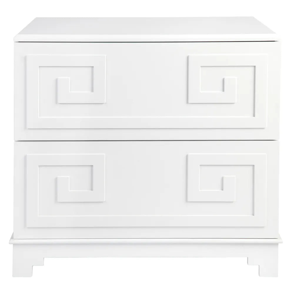 Athena Bedside Table in White