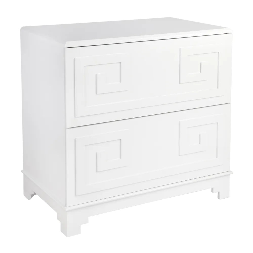 Athena Bedside Table in White