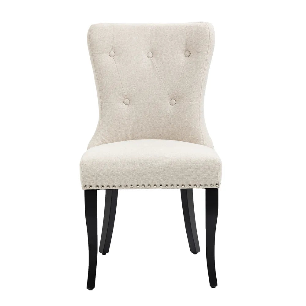 Set Of 2 Manhattan Dining Chairs In Beige
