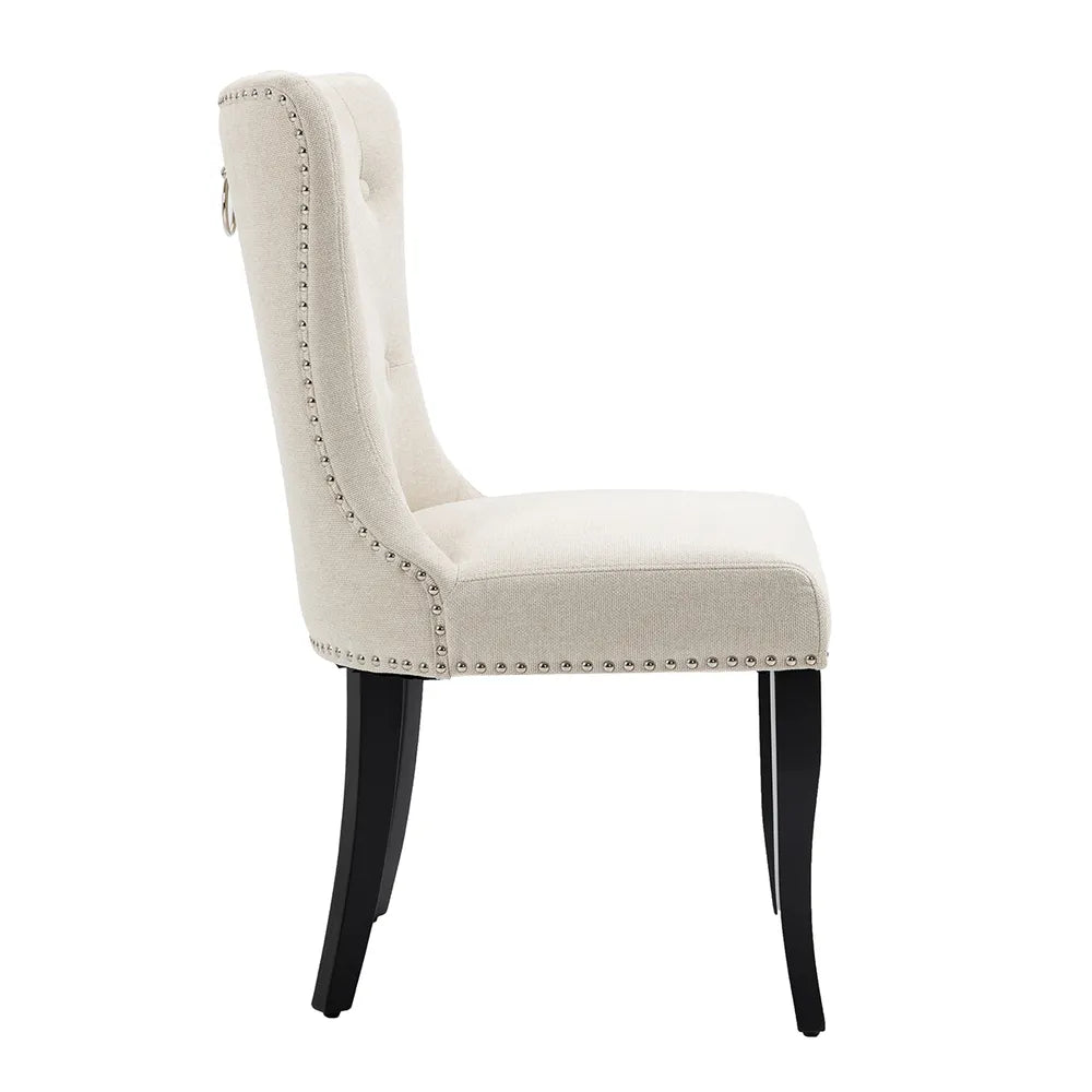 Set Of 2 Manhattan Dining Chairs In Beige