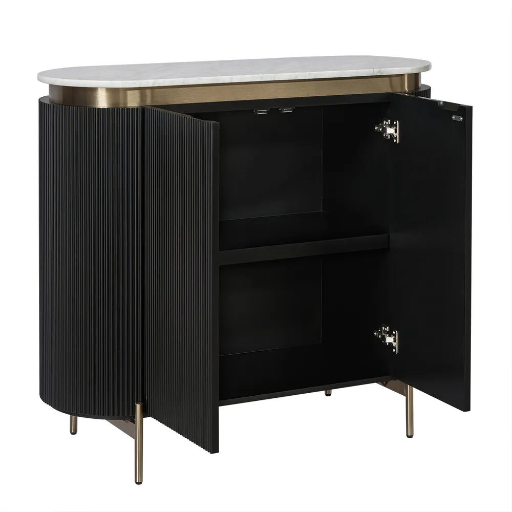 St Clair Two Door Cabinet in Black