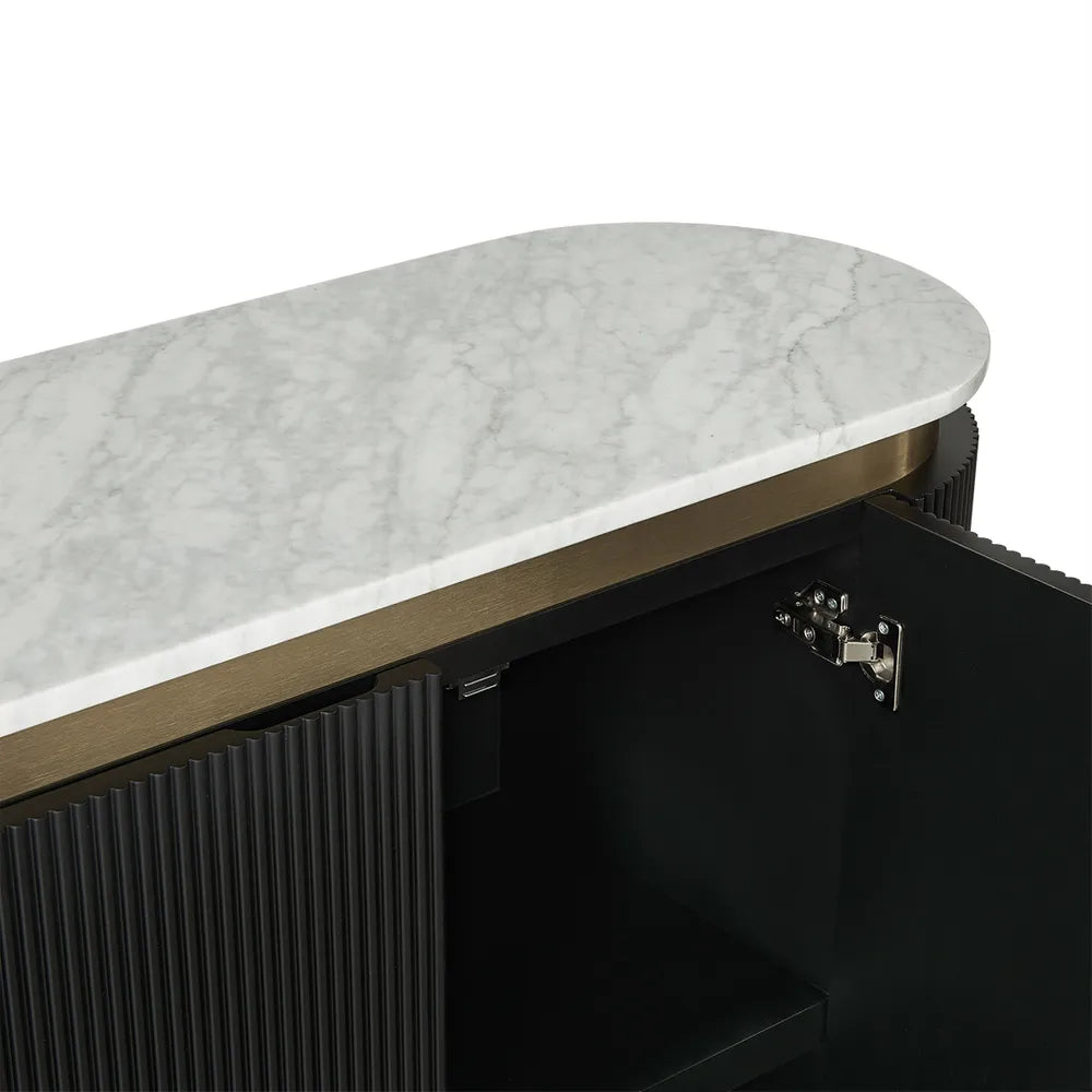 St Clair Two Door Cabinet in Black