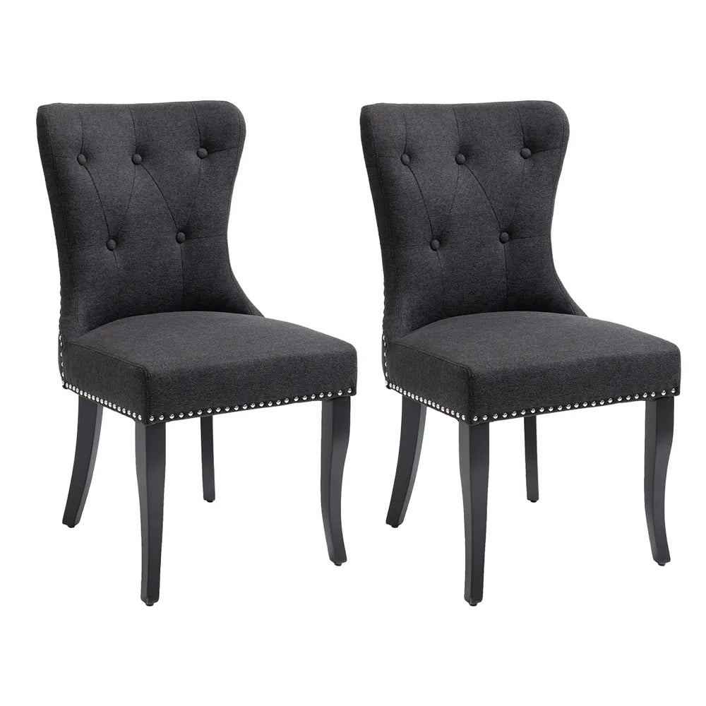 Set Of 2 Manhattan Dining Chairs In Black