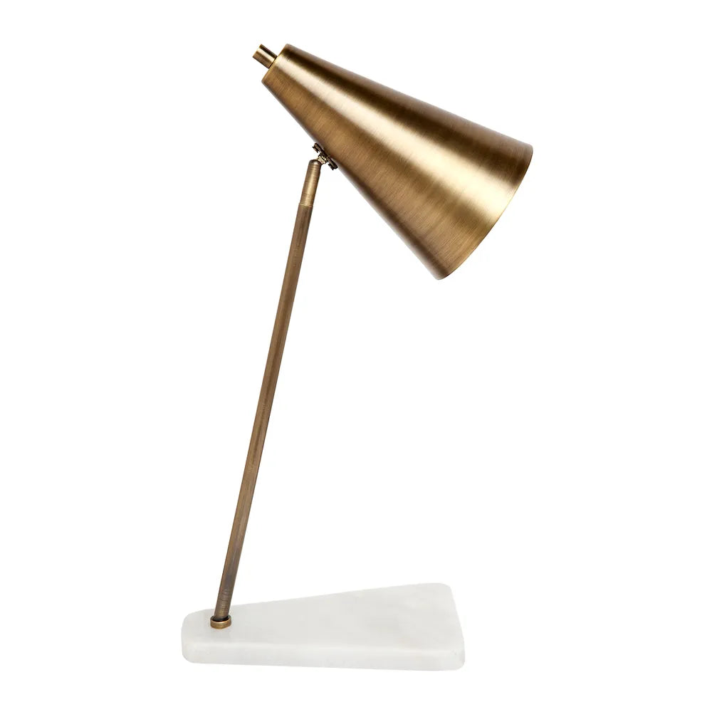 Marble and Brass Task Lamp