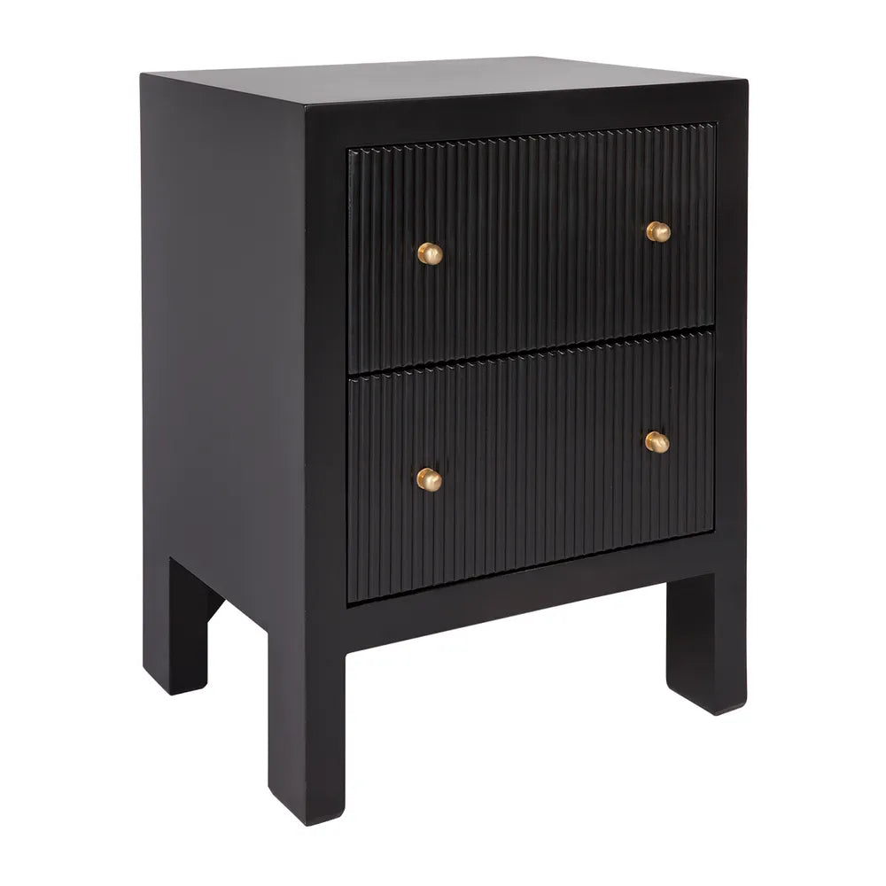 Aspen Small Bedside Table in Black