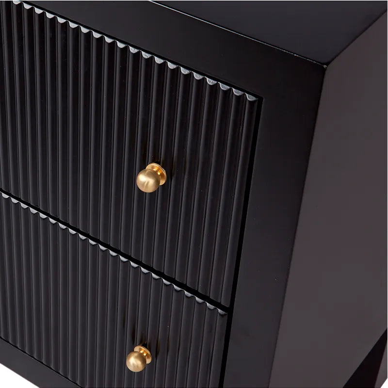 Aspen Small Bedside Table in Black