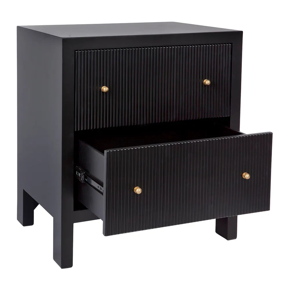 Aspen Large Bedside Table in Black