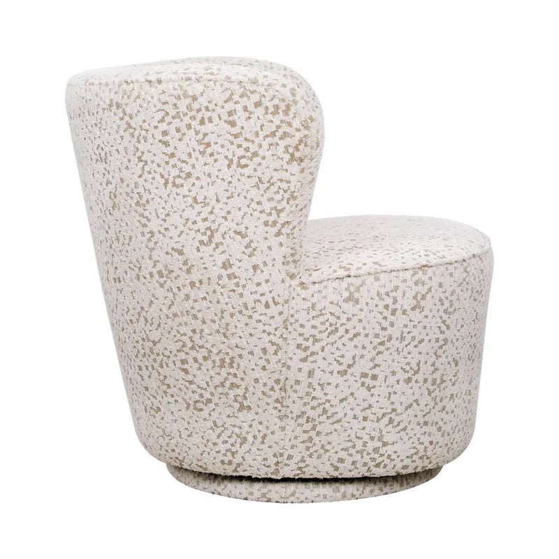 Bennett Swivel Armchair in Oyster Jacquard