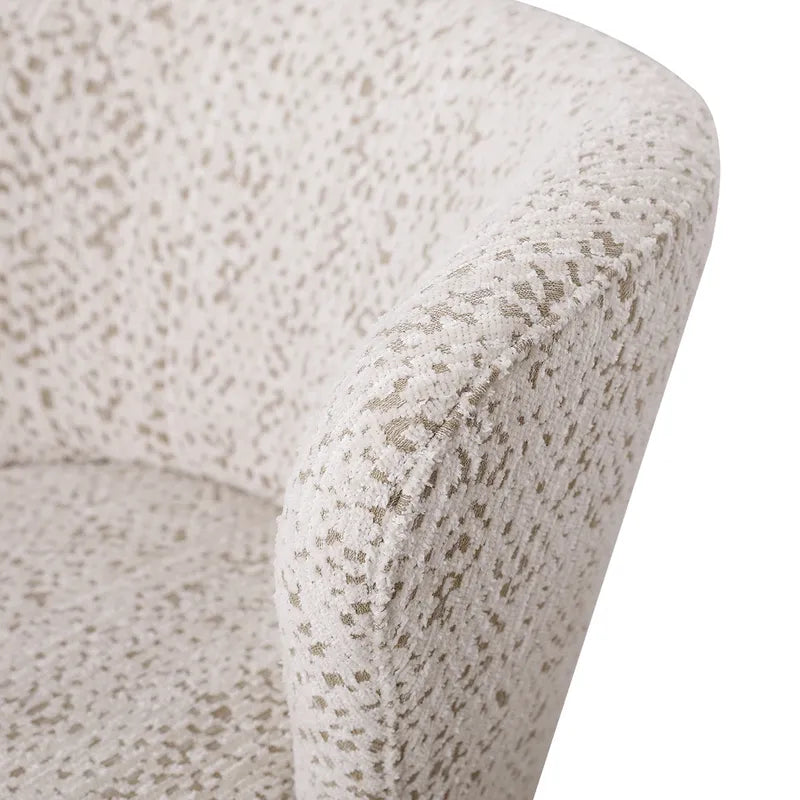 Bennett Swivel Armchair in Oyster Jacquard
