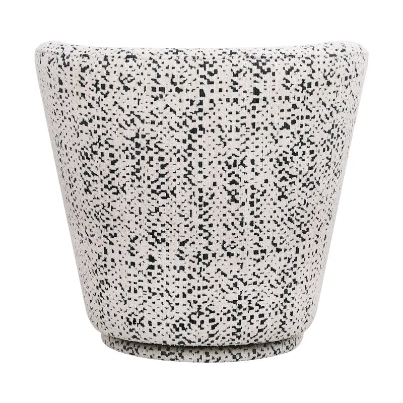 Bennett Swivel Armchair in Charcoal Jacquard