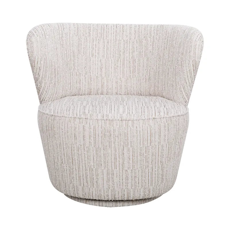Bennett Swivel Armchair in Ivory Weave