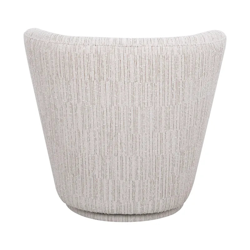 Bennett Swivel Armchair in Ivory Weave