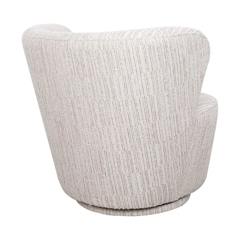Bennett Swivel Armchair in Ivory Weave