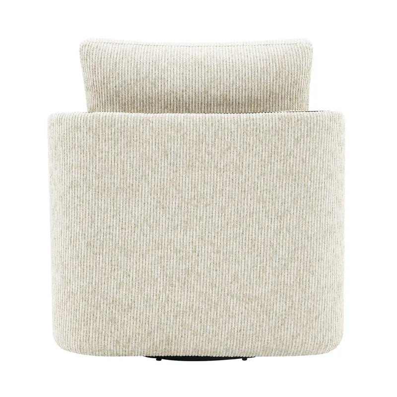 Langley Swivel Armchair in Cream Stripe