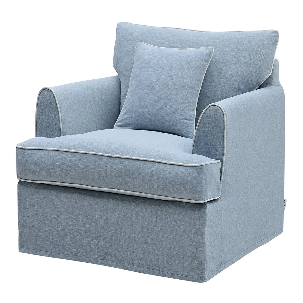 Pale Blue 1.5 Seater Armchair