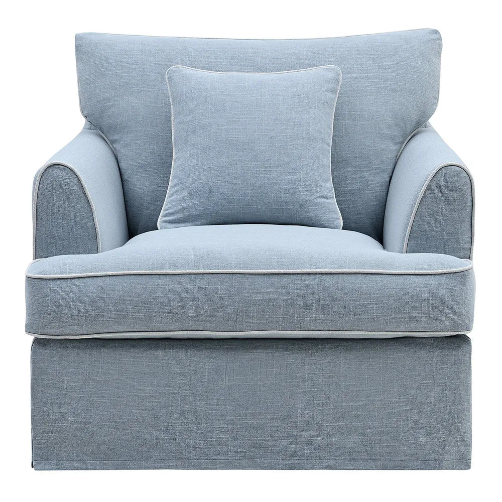 Pale Blue 1.5 Seater Armchair