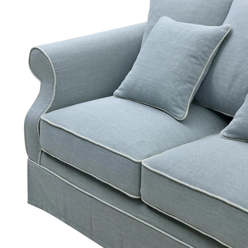 Lexington Two Seater Sofa In Pale Blue