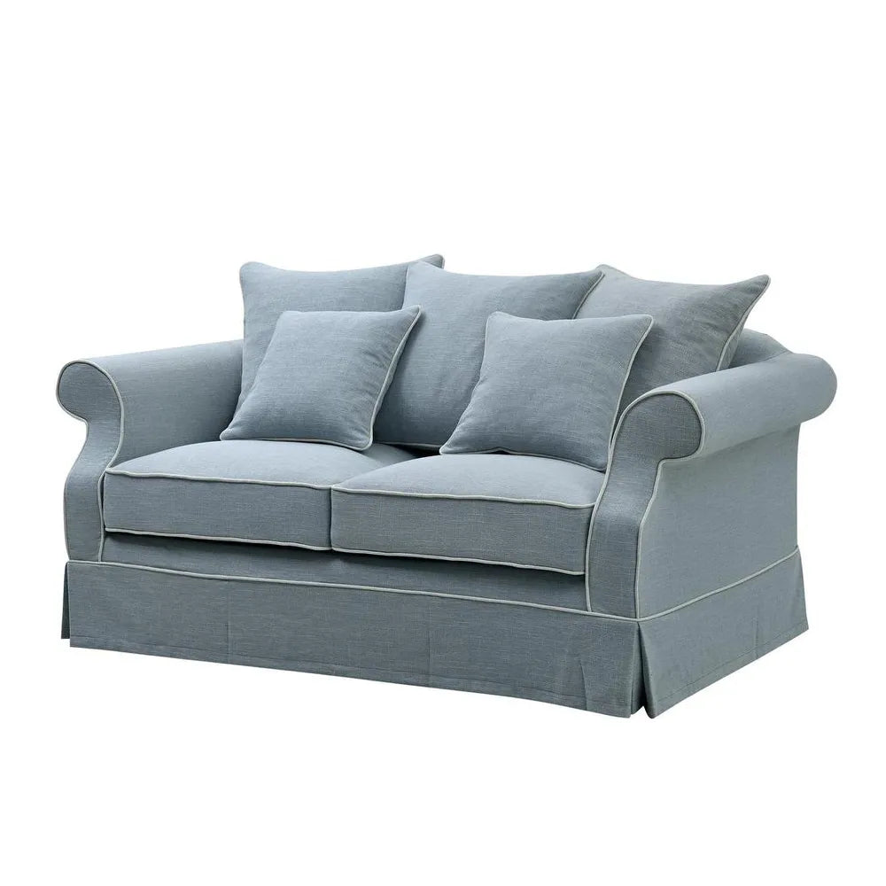 Lexington Two Seater Sofa In Pale Blue