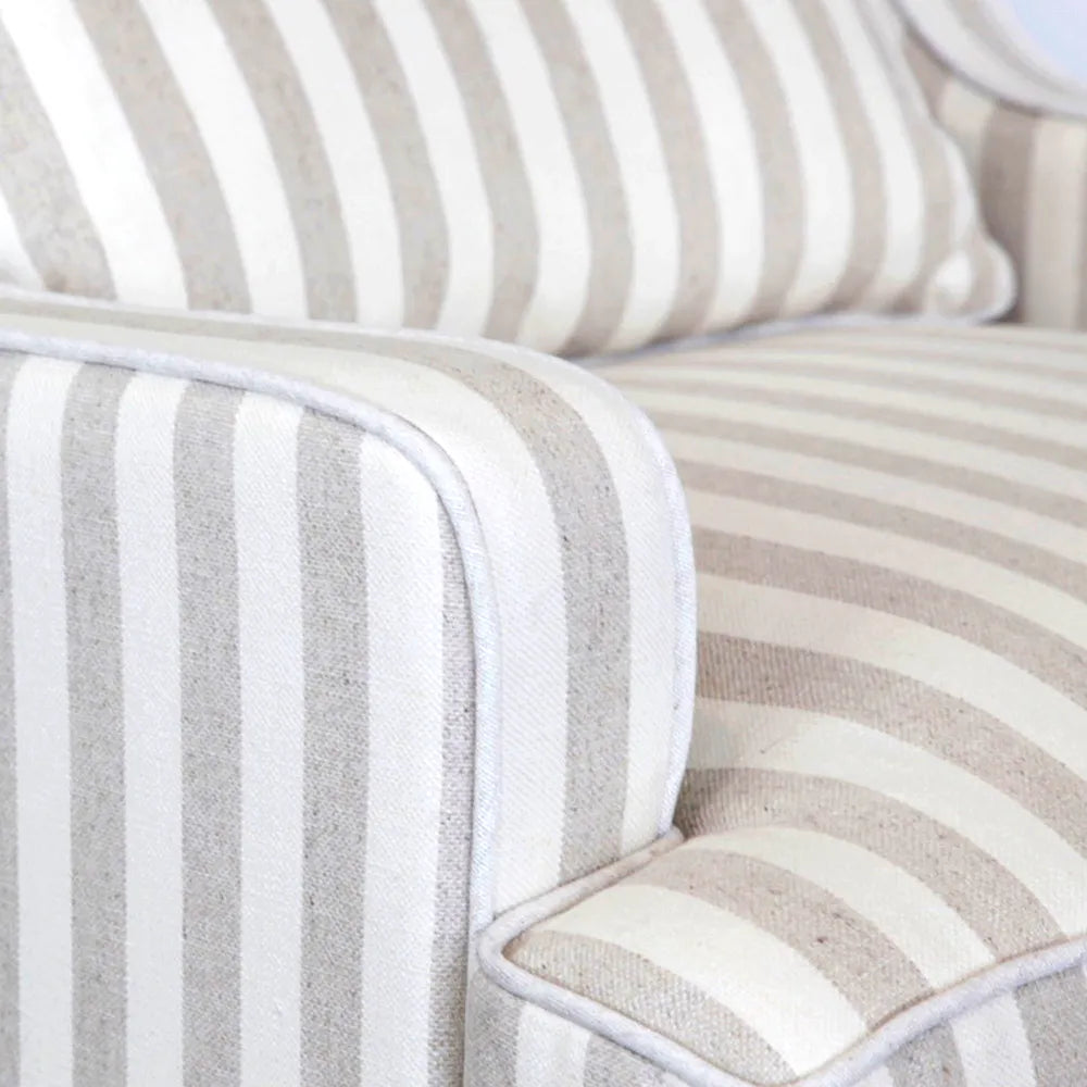 Newport Armchair In Natural Stripe