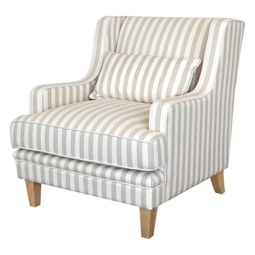 Newport Armchair In Natural Stripe