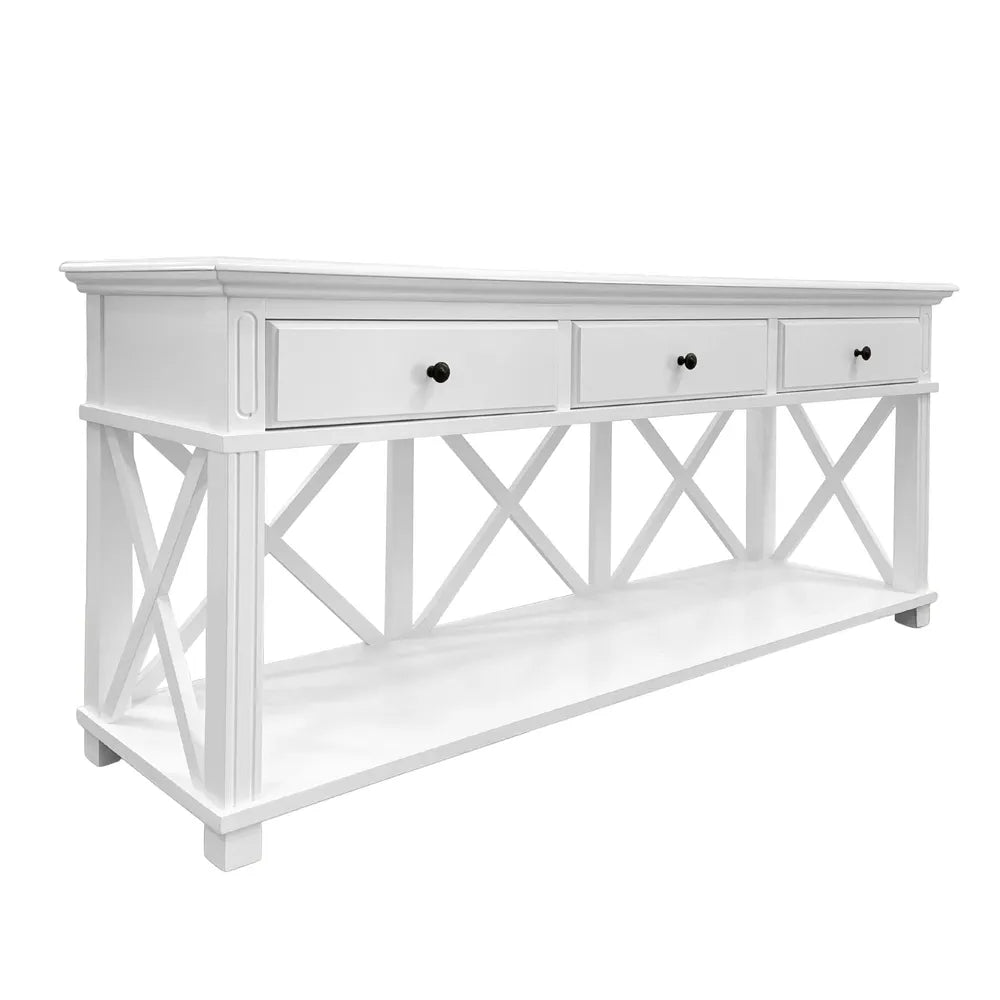 Newport Two Drawer Console Table In White