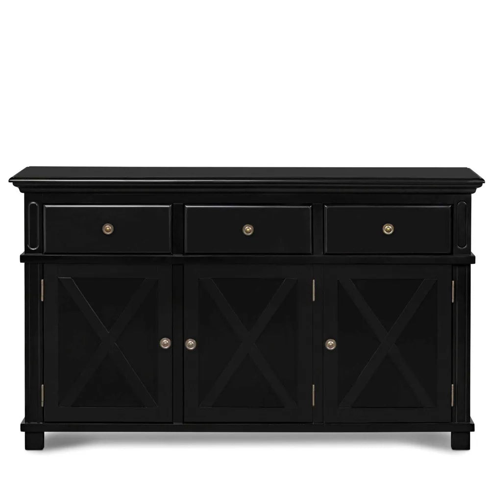 Newport Three Door Buffet In Black