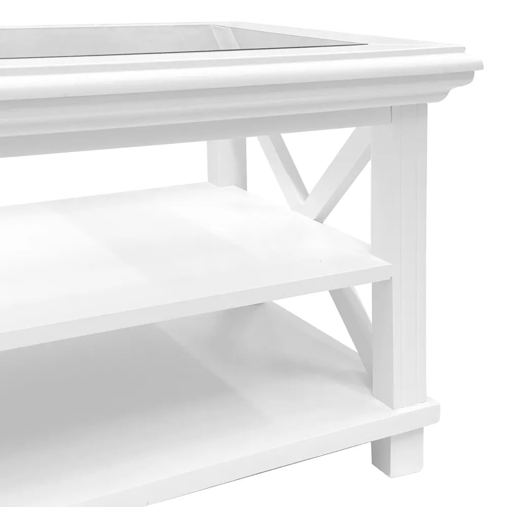 Newport Rectangle Coffee Table In White