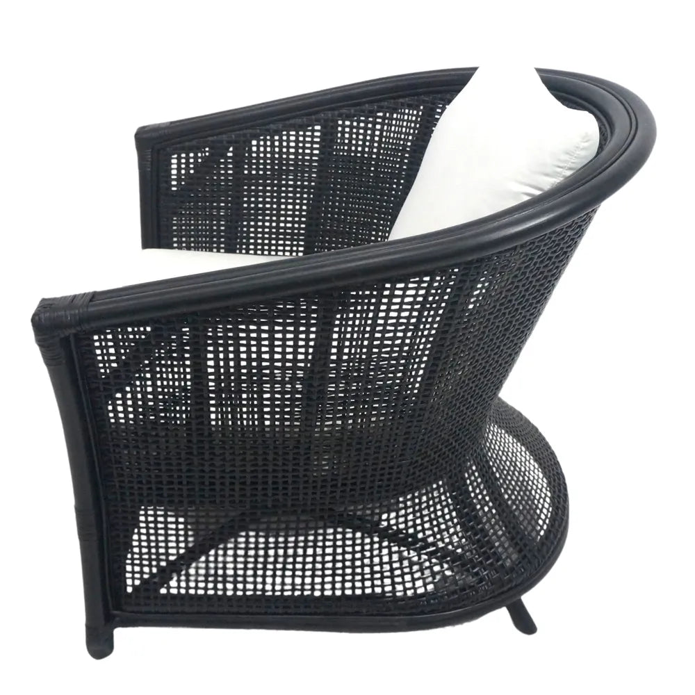 Bahamas Rattan Armchair in Black