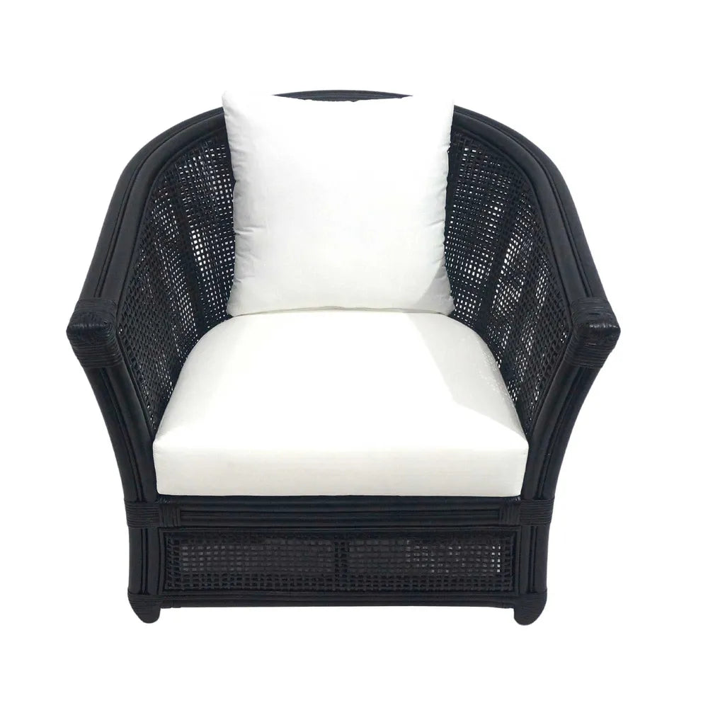 Bahamas Rattan Armchair in Black