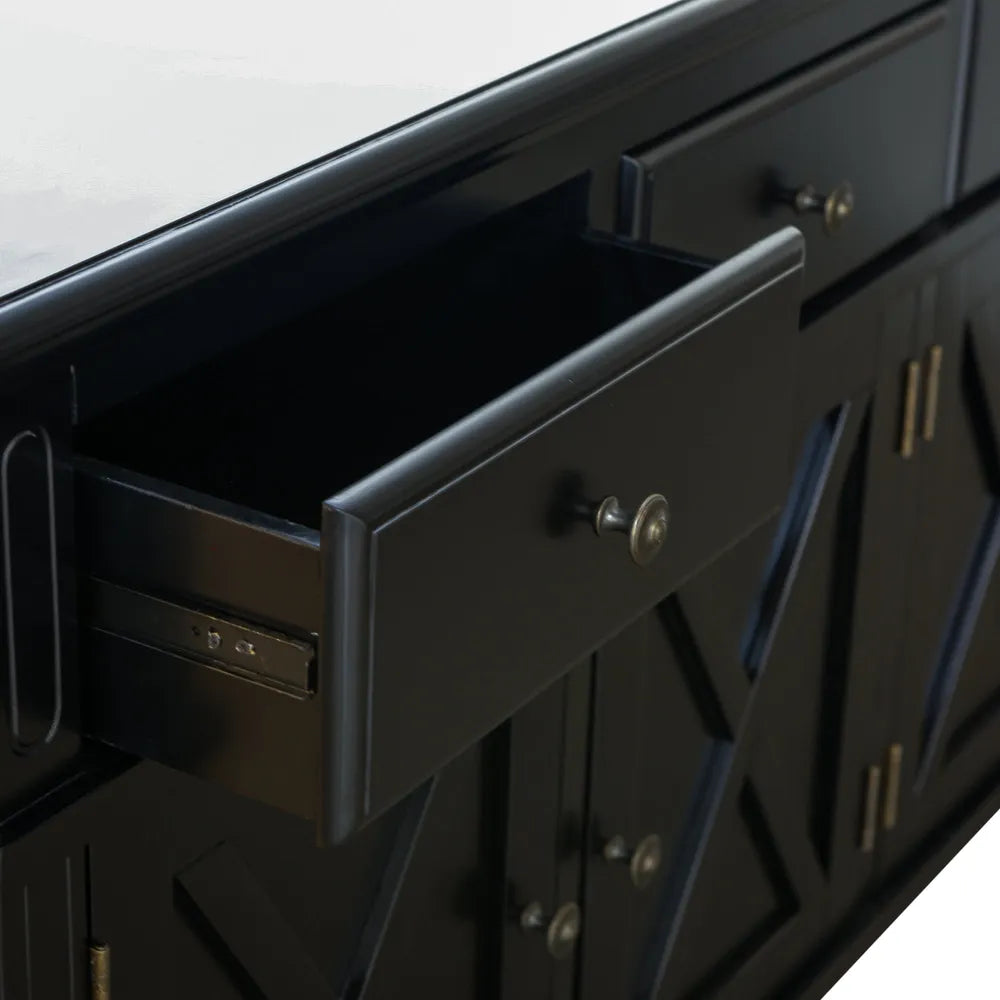 Newport Four Door Buffet In Black