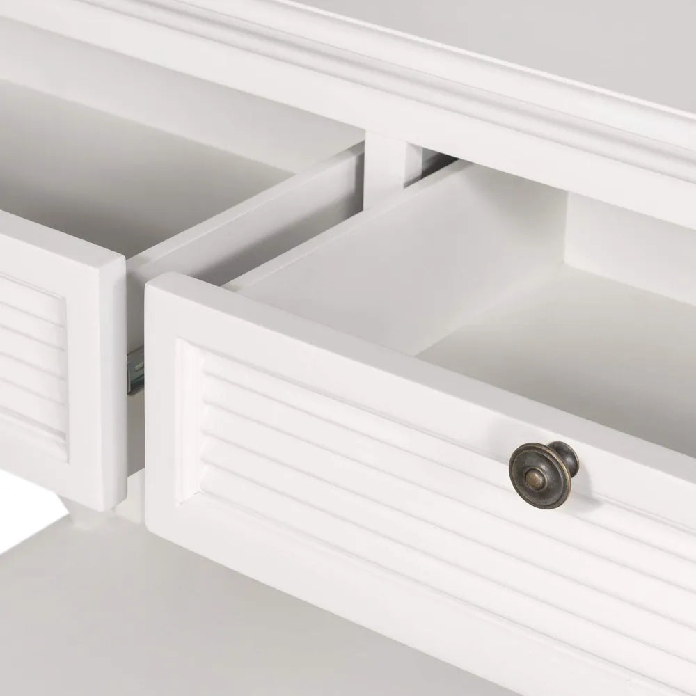 Long Island Two Drawer Console Table In White