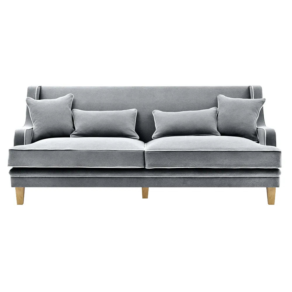 Newport Three Seater Sofa In Classic Grey