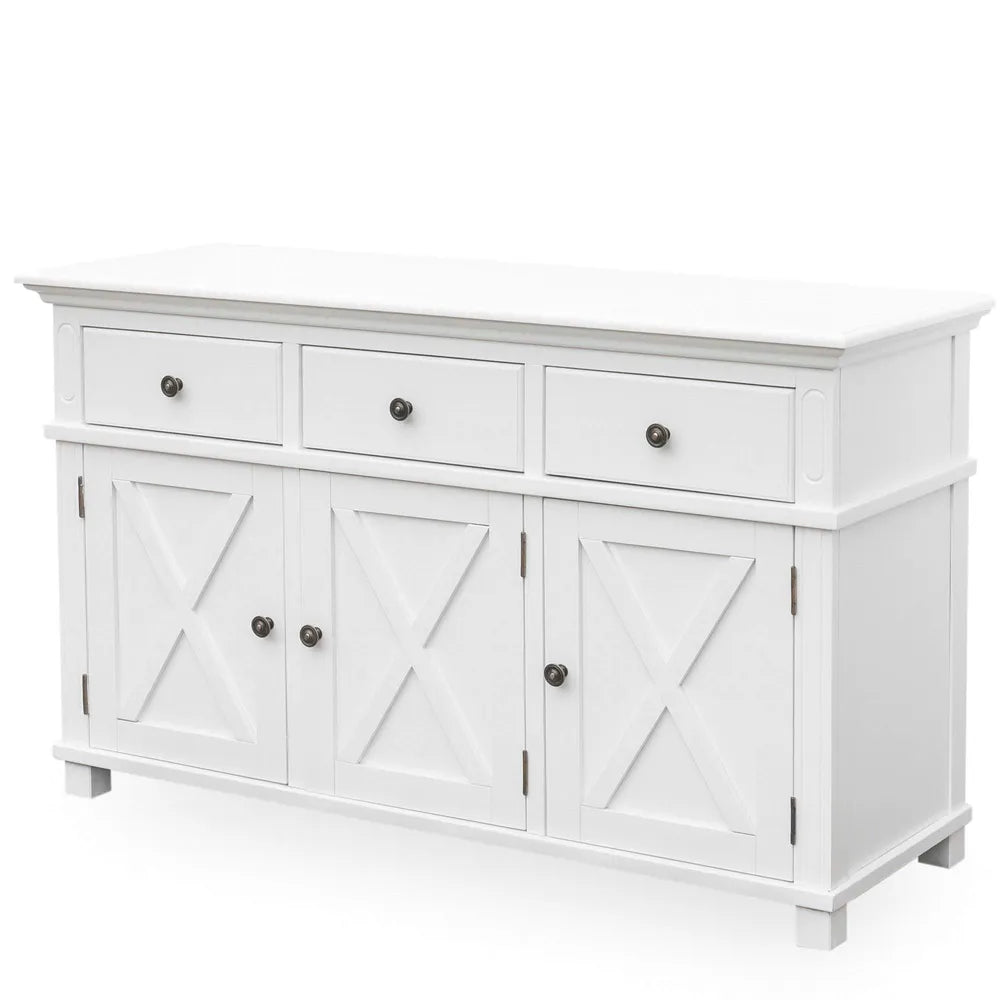 Newport Three Door Buffet In White
