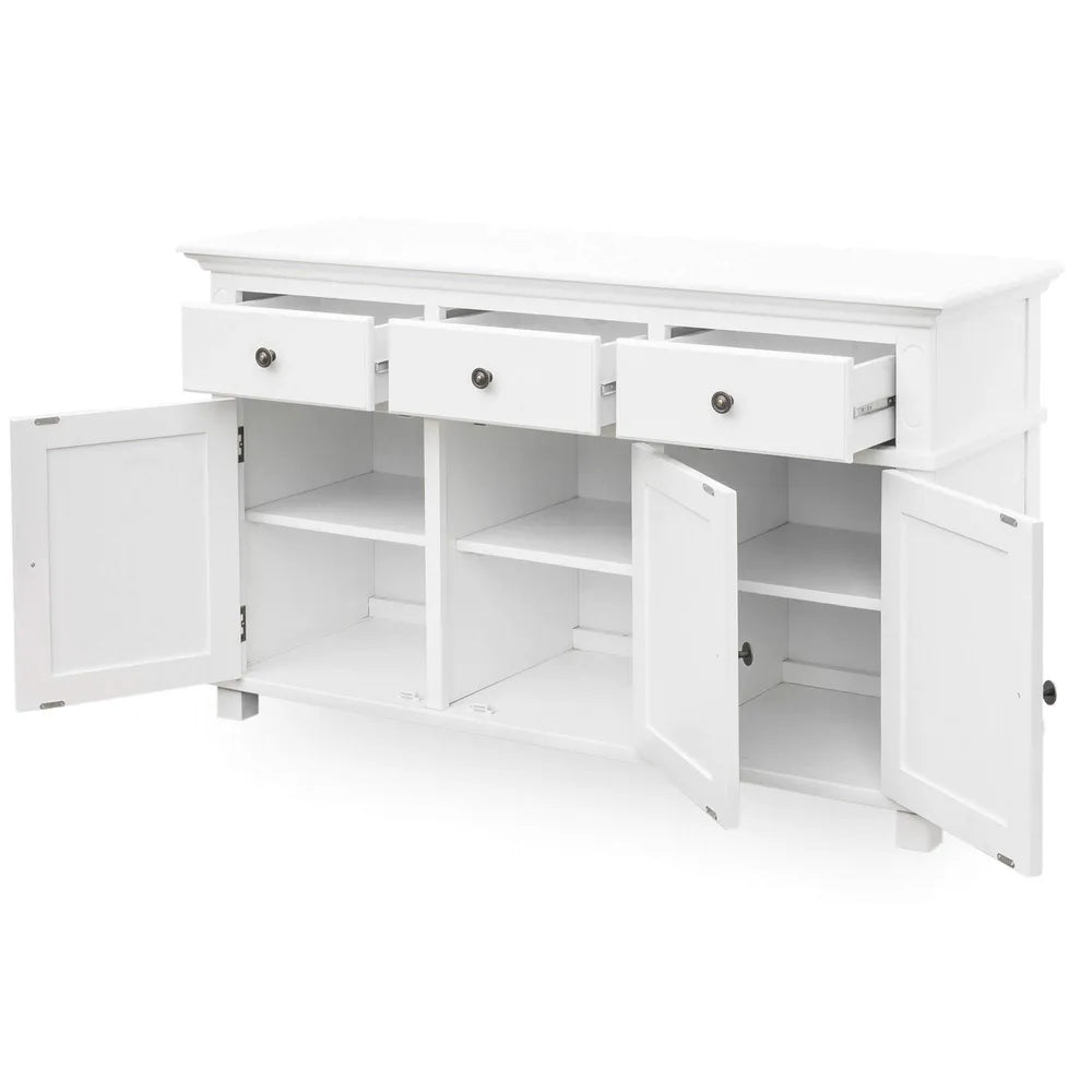 Newport Three Door Buffet In White
