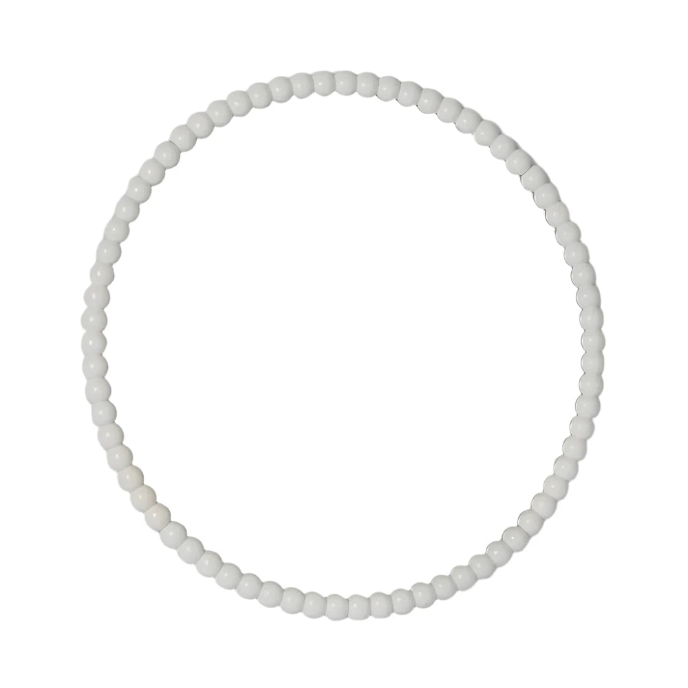 White Bobbin Round Wall Mirror