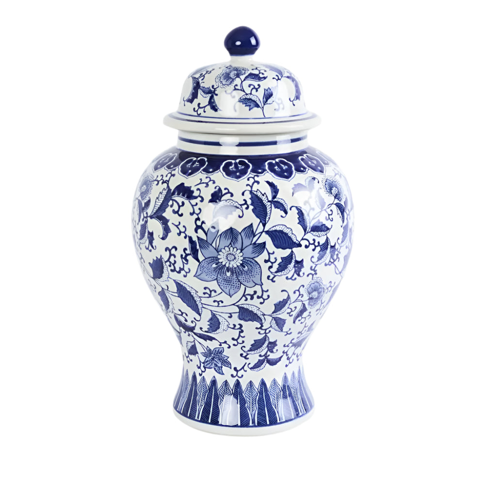 Small Blue & White Bloom Ginger Jar