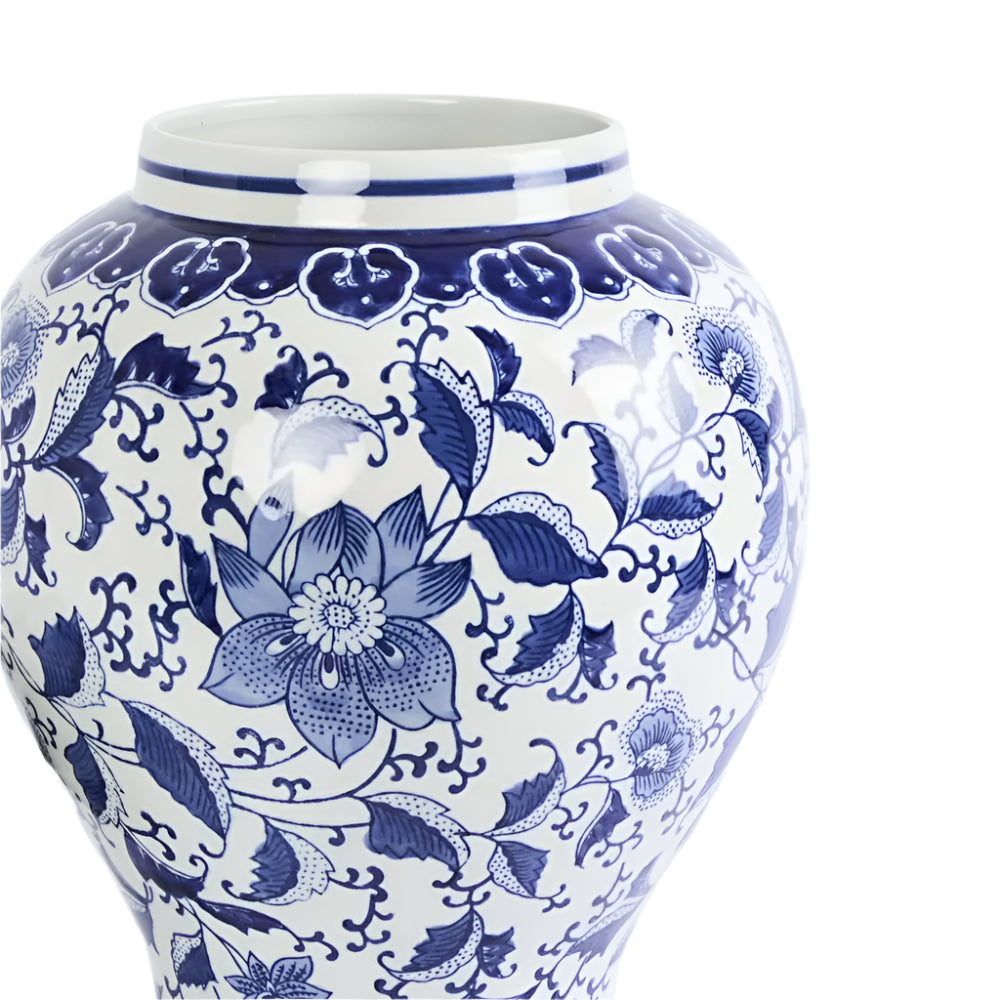Small Blue & White Bloom Ginger Jar