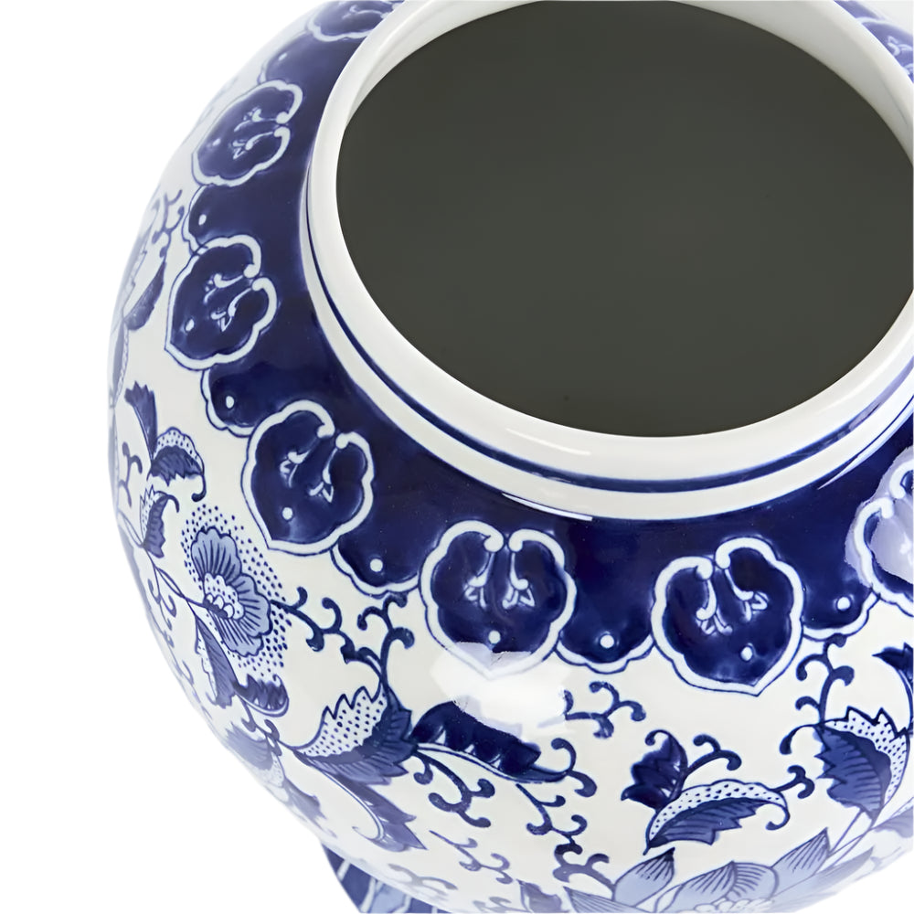 Small Blue & White Bloom Ginger Jar