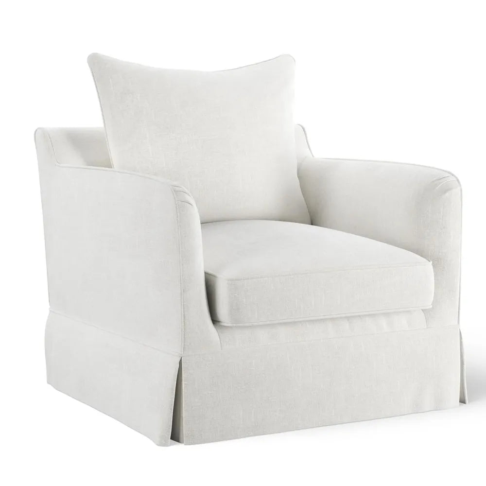 Avondale Armchair In Ivory with Piping