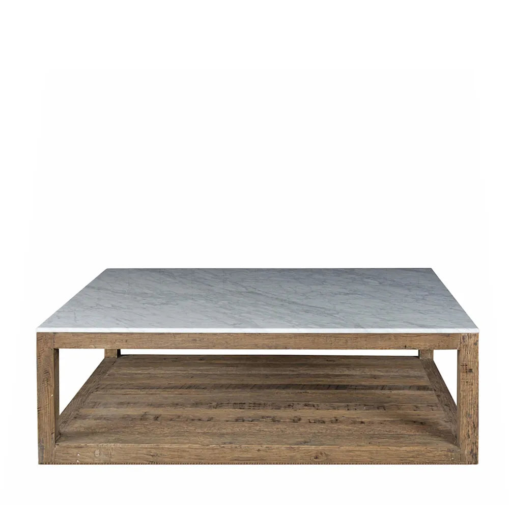 Kensington Marble Coffee Table in Natural Oak