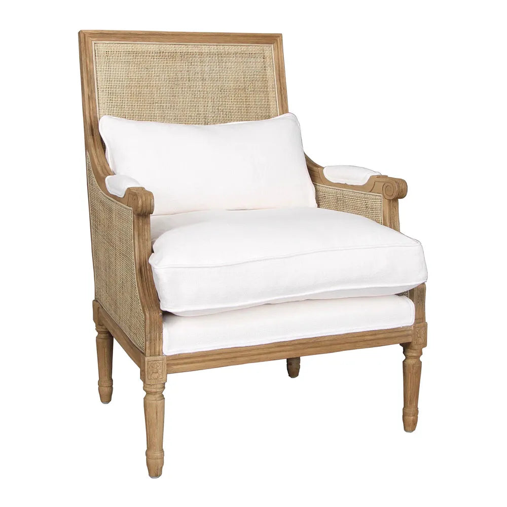 Eastport Cane Armchair in White