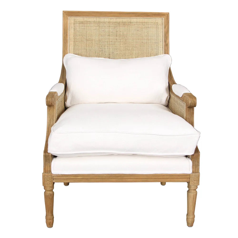Eastport Cane Armchair in White
