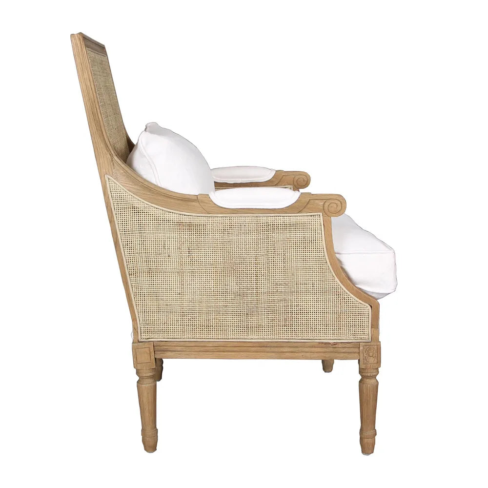 Eastport Cane Armchair in White