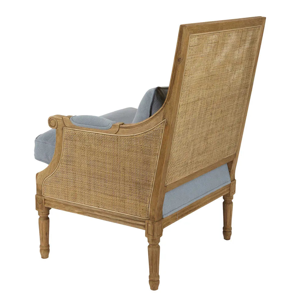 Eastport Cane Armchair in Blue