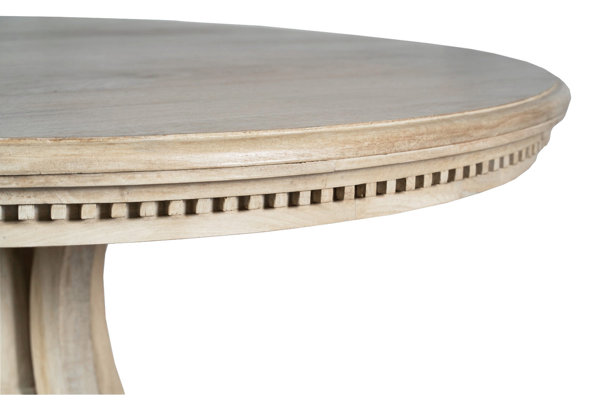 Huntington Round Pedestal Dining Table in Mud Grey