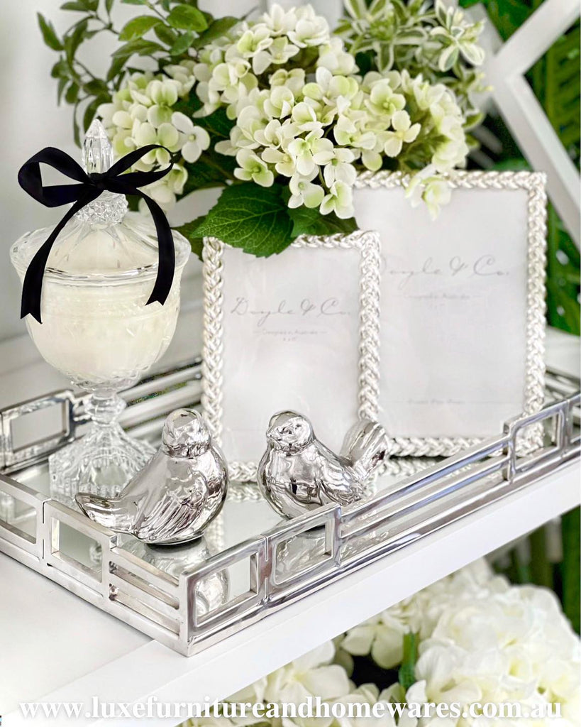 Small Crystal Cut Glass Footed Candle