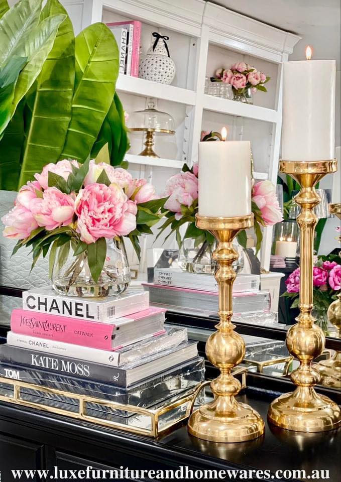 Pair Of Royal Gold Candle Sticks